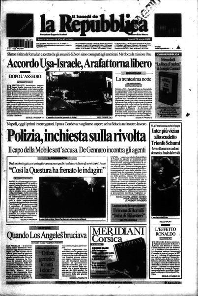 Il lunedì de La repubblica